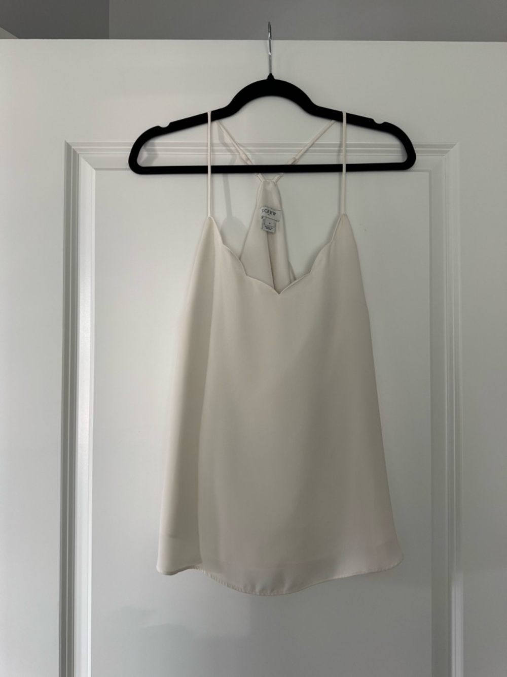 J Crew Light Cream Spaghetti Strap Cami Top